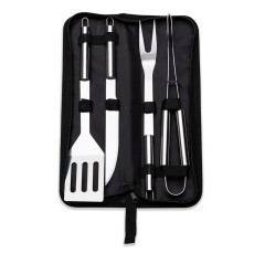 Kit churrasco 4 pçs + estojo personalizado