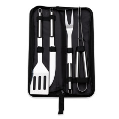 Kit churrasco 4 pçs + estojo personalizado