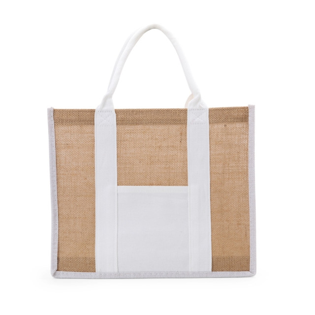 Kit sacola de linho + viseira de palha personalizada