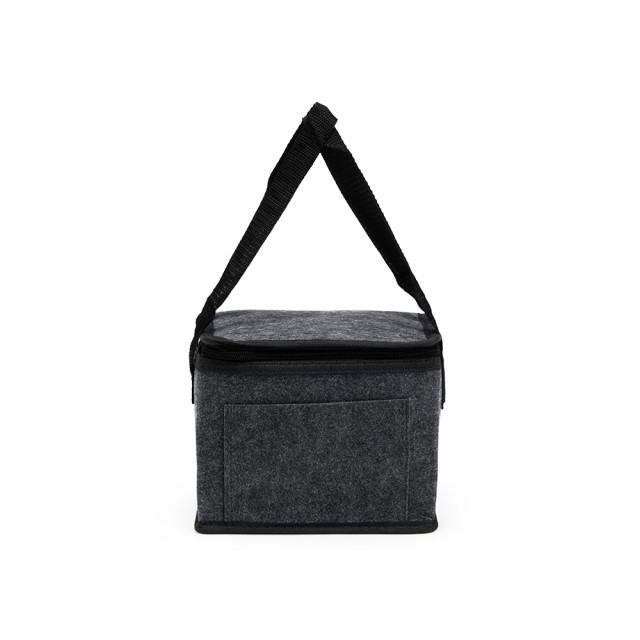 Bolsa térmica feltro com bolso frontal 6L personalizada