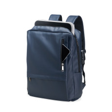 Mochila couro sintético antifurto 23 litros personalizada