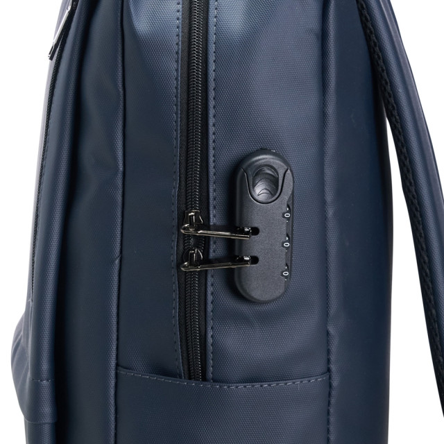 Mochila couro sintético antifurto 23 litros personalizada