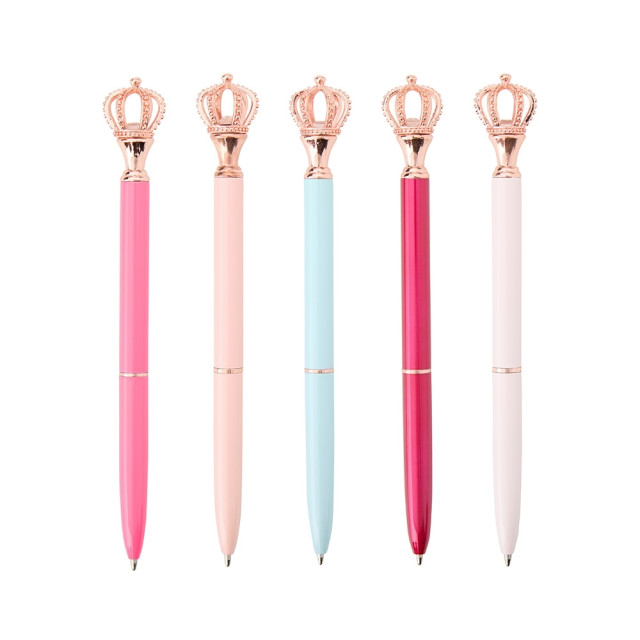 Caneta metal coroa personalizada