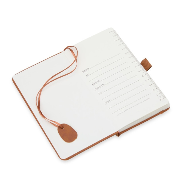 Caderneta emborrachada marca página personalizada