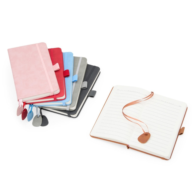 Caderneta emborrachada marca página personalizada