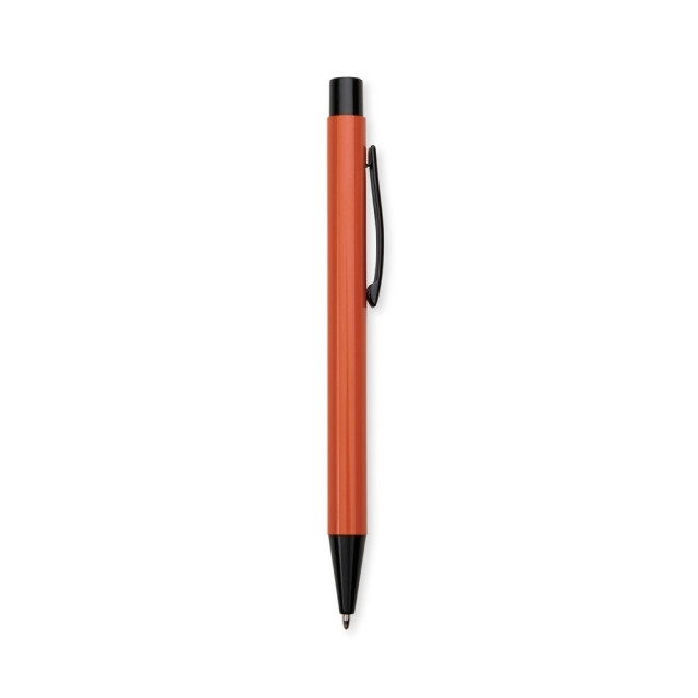 Caneta metal detalhe preto personalizada