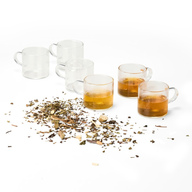 Kit xícara de vidro 6pçs personalizada