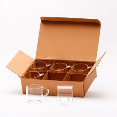 Kit xícara de vidro 6pçs personalizada