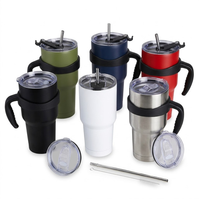 Caneca térmica com canudo 800ml personalizada