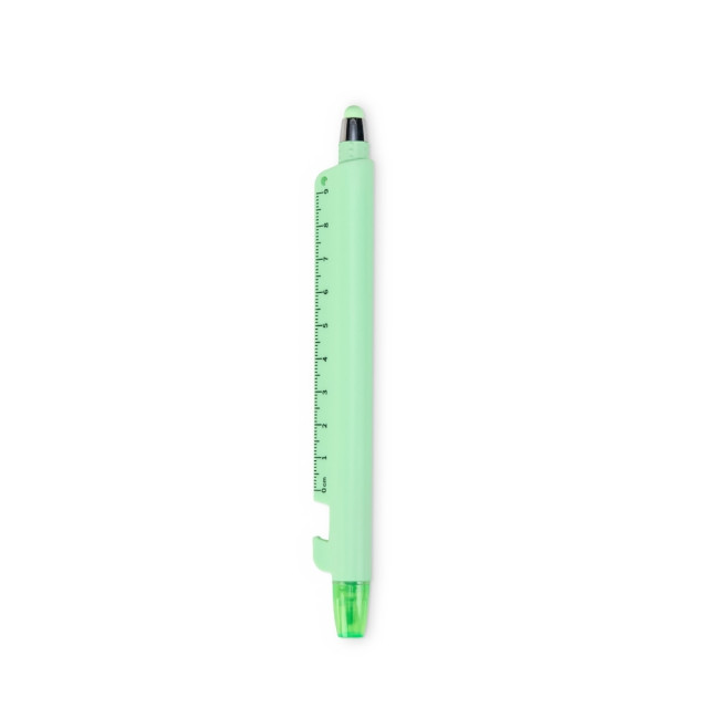 Caneta plástica régua marca texto personalizada