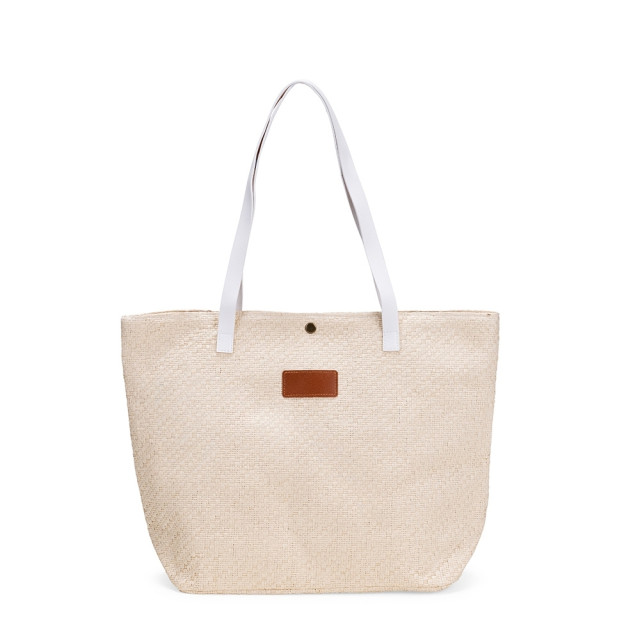 Bolsa de palha trançada personalizada