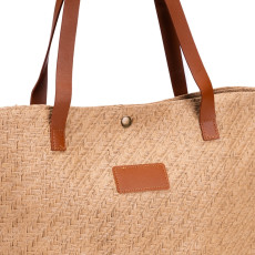 Bolsa de palha trançada personalizada