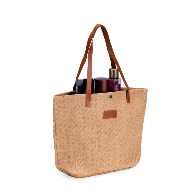 Bolsa de palha trançada personalizada