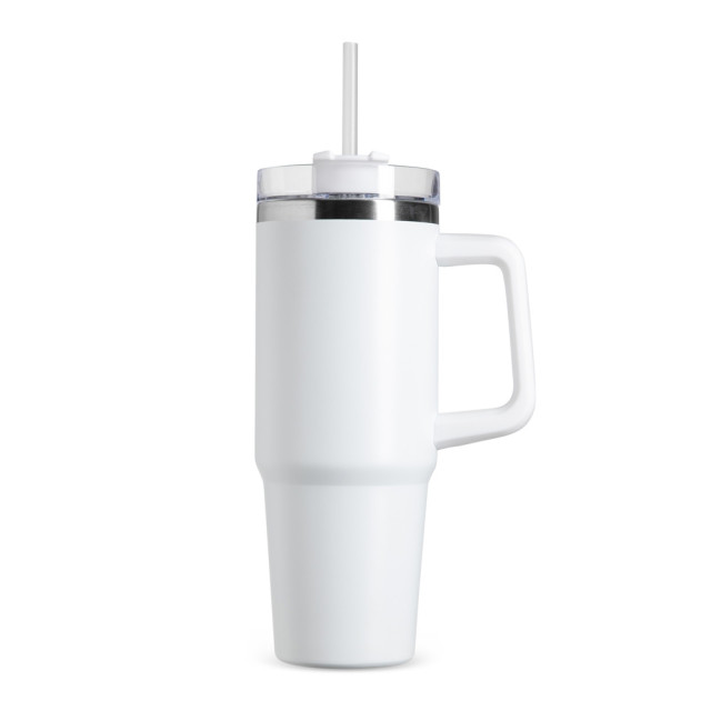 Caneca térmica com canudo 900ml personalizada