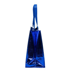 Sacola PP metalizada 43x36x18cm personalizada