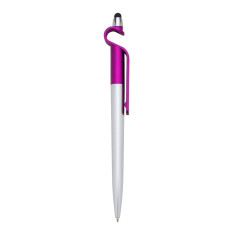 Caneta plástica touch suporte celular personalizada