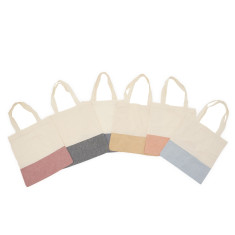 Sacola algodão bicolor 39x35cm personalizada