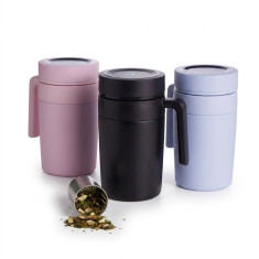 Caneca térmica digital com infusor 500ml personalizada