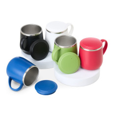 Caneca inox parede dupla 370ml personalizada