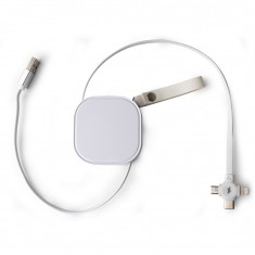 Cabo USB retrátil 4 em 1 personalizado