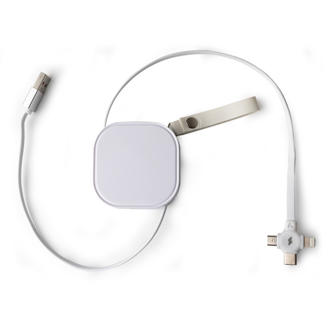 Cabo USB retrátil 4 em 1 personalizado