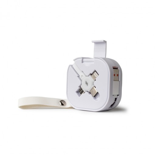 Cabo USB retrátil 4 em 1 personalizado Cabo USB retrátil 4 em 1 personalizado