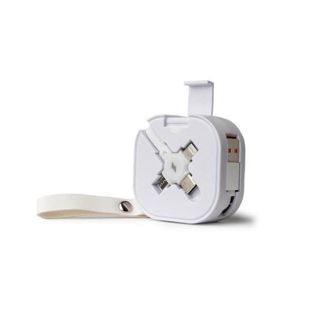 Cabo USB retrátil 4 em 1 personalizado