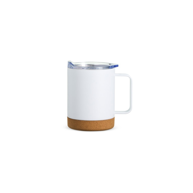 Caneca térmica aço inox/cortiça 330ml personalizada