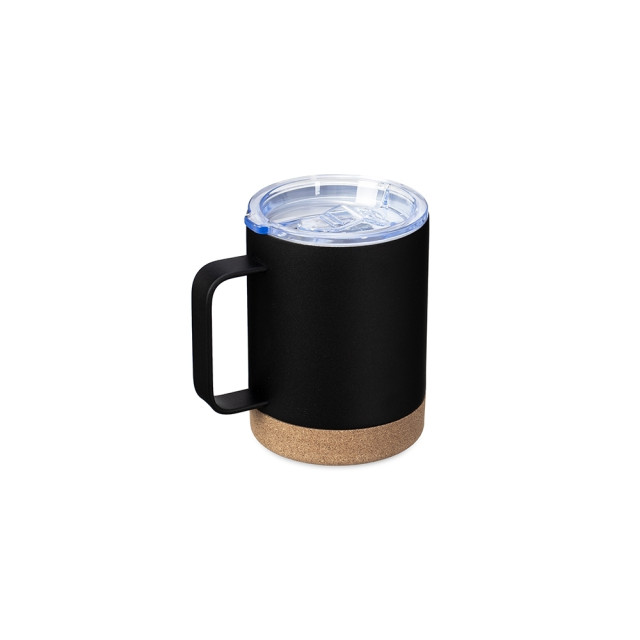 Caneca térmica aço inox/cortiça 330ml personalizada