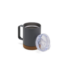 Caneca térmica aço inox/cortiça 330ml personalizada