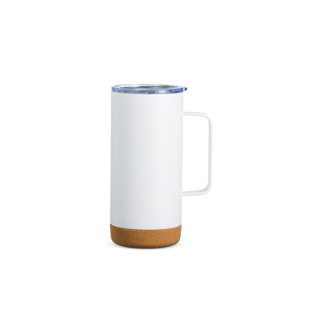 Caneca térmica aço inox/cortiça 500ml personalizada