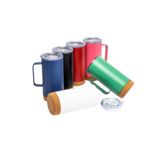 Caneca térmica aço inox/cortiça 500ml personalizada