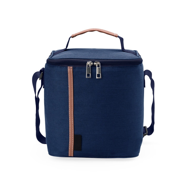 Bolsa térmica nylon e couro sintético 8 litros personalizada