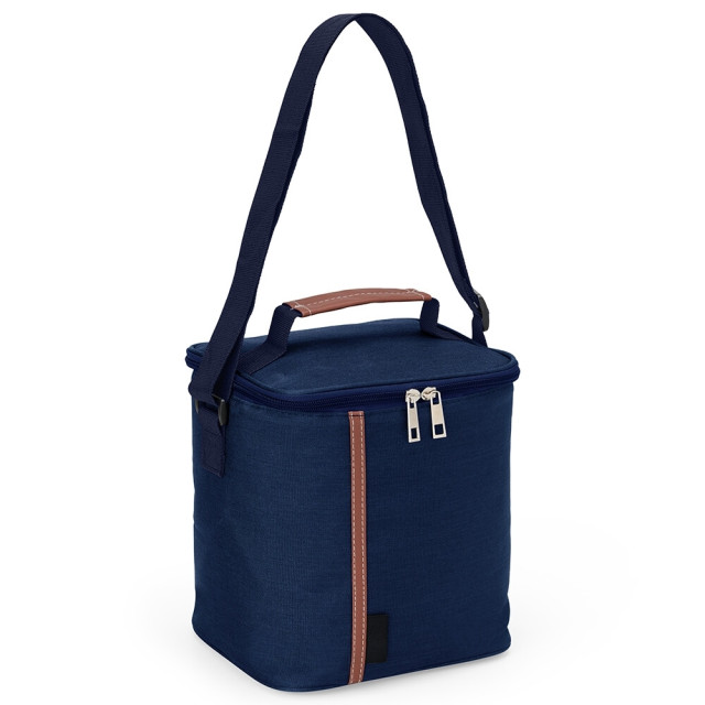 Bolsa térmica nylon e couro sintético 8 litros personalizada