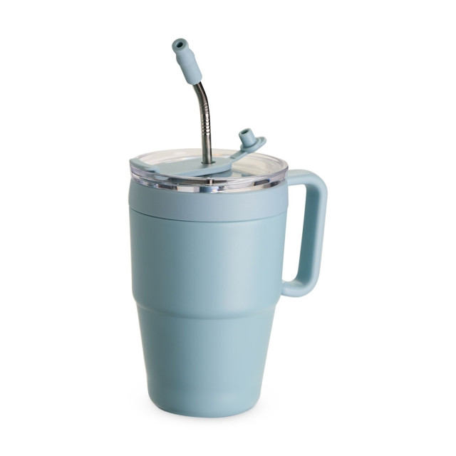 Caneca térmica com canudo 600ml personalizada