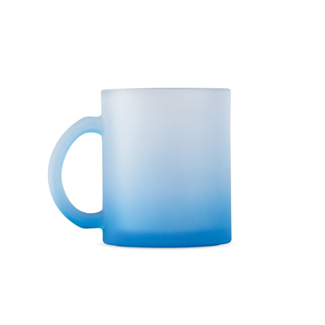 Caneca de vidro degradê fosco 350ml personalizada