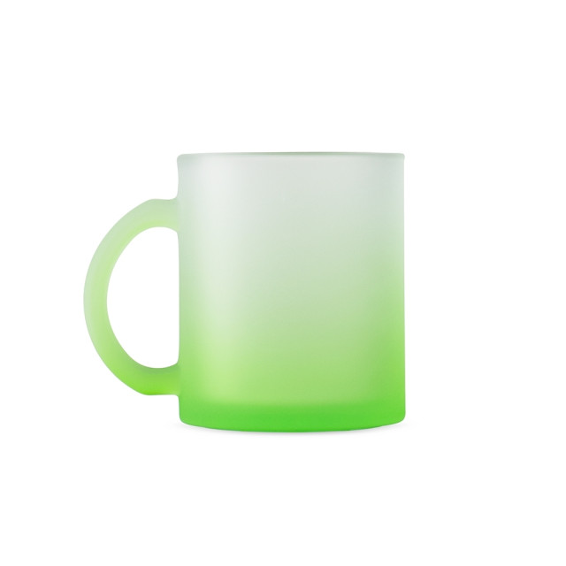 Caneca de vidro degradê fosco 350ml personalizada