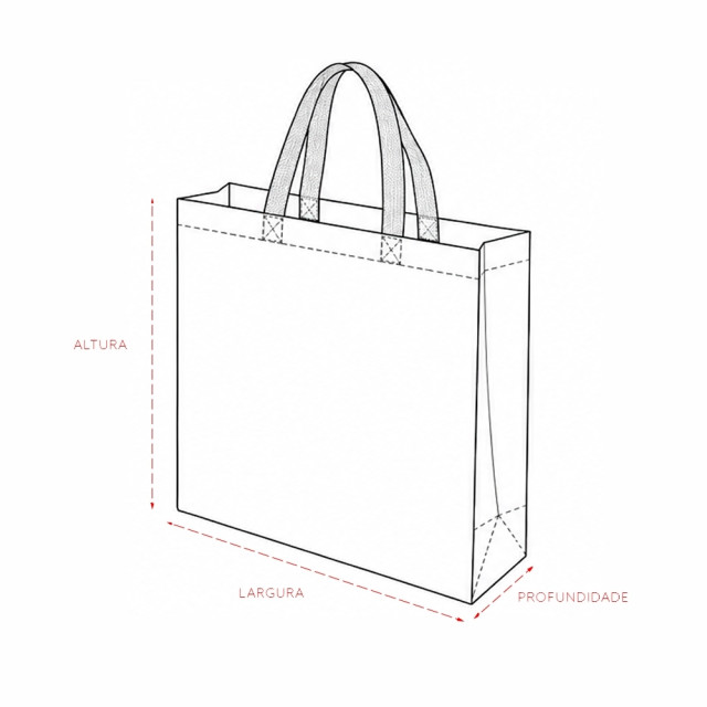 Sacola tnt laminado 40x32x15cm personalizada