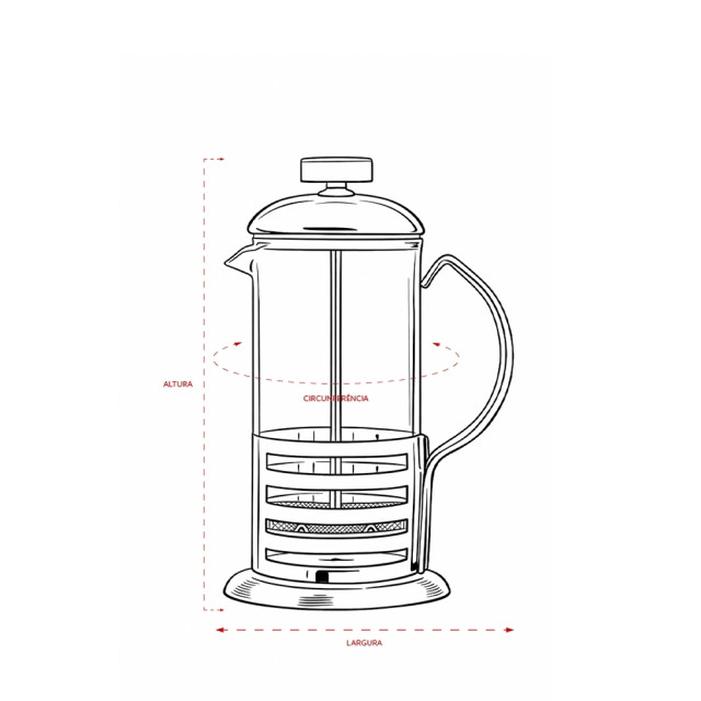 Cafeteira prensa francesa 350ml personalizada