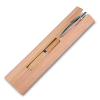 Canetas bambu/metal + estojo kraft personalizada