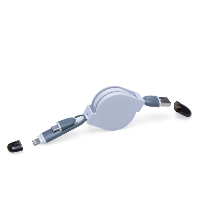 Cabo De Dados Retrátil 2 Em 1 Personalizado