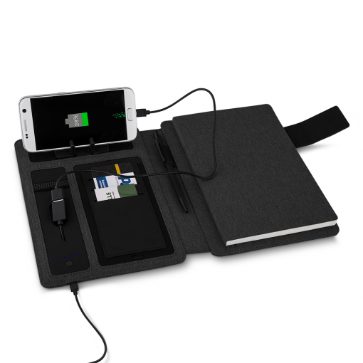 Caderno Com Powerbank Personalizado Caderno Com Powerbank Personalizado