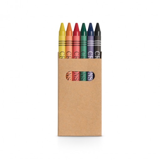 Caixa De Cartão Com 6 Gizes De Cera Personalizado Caixa De Cartão Com 6 Gizes De Cera Personalizado