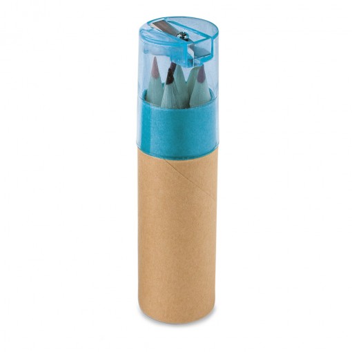 Caixa De Cartão Com 6 Mini Lápis De Cor Personalizado Caixa De Cartão Com 6 Mini Lápis De Cor Personalizado