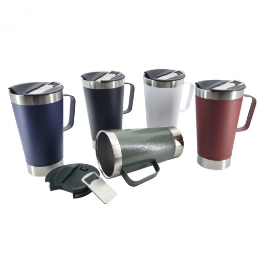 Caneca Térmica Inox Com Abridor 500Ml Personalizada Caneca Térmica Inox Com Abridor 500Ml Personalizada