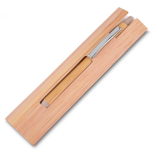 Caneta Ecológica De Bambu Com Estojo Personalizada Para Brinde Caneta Ecológica De Bambu Com Estojo Personalizada Para Brinde