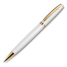 Caneta esferográfica alumínio det. dourado personalizada
