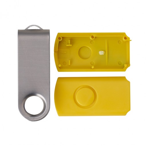 Carcaça Pen Drive Giratório Escovado Personalizada Carcaça Pen Drive Giratório Escovado Personalizada