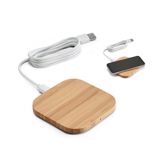 Carregador Indução Wireless De Bambu Personalizado Carregador Indução Wireless De Bambu Personalizado