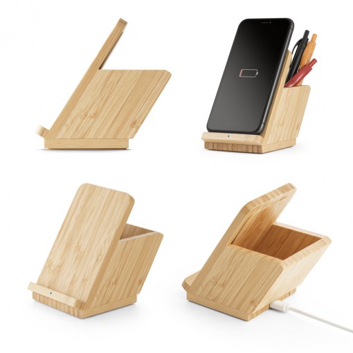 Carregador Wireless Em Bambu Personalizado Carregador Wireless Em Bambu Personalizado
